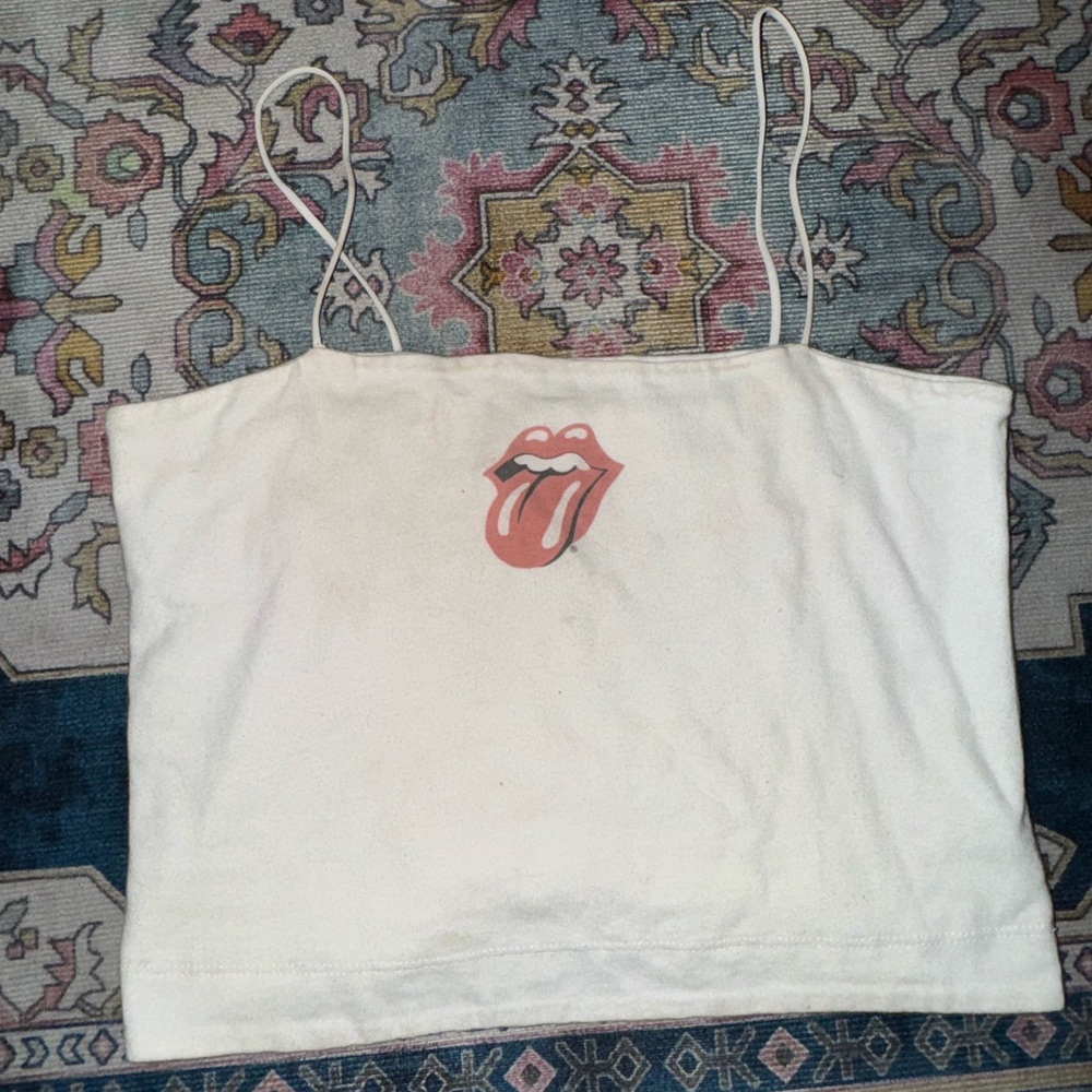 Rolling Stones noodle tank I think from Hollister I just never really wore this